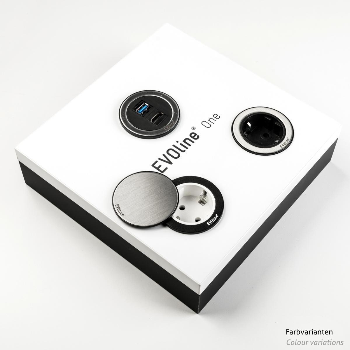 EVOline One Einbausteckdose USB, Gehäuse, weiß, Farben EVOline One Einbausteckdose USB, Gehäuse, weiß, Farben