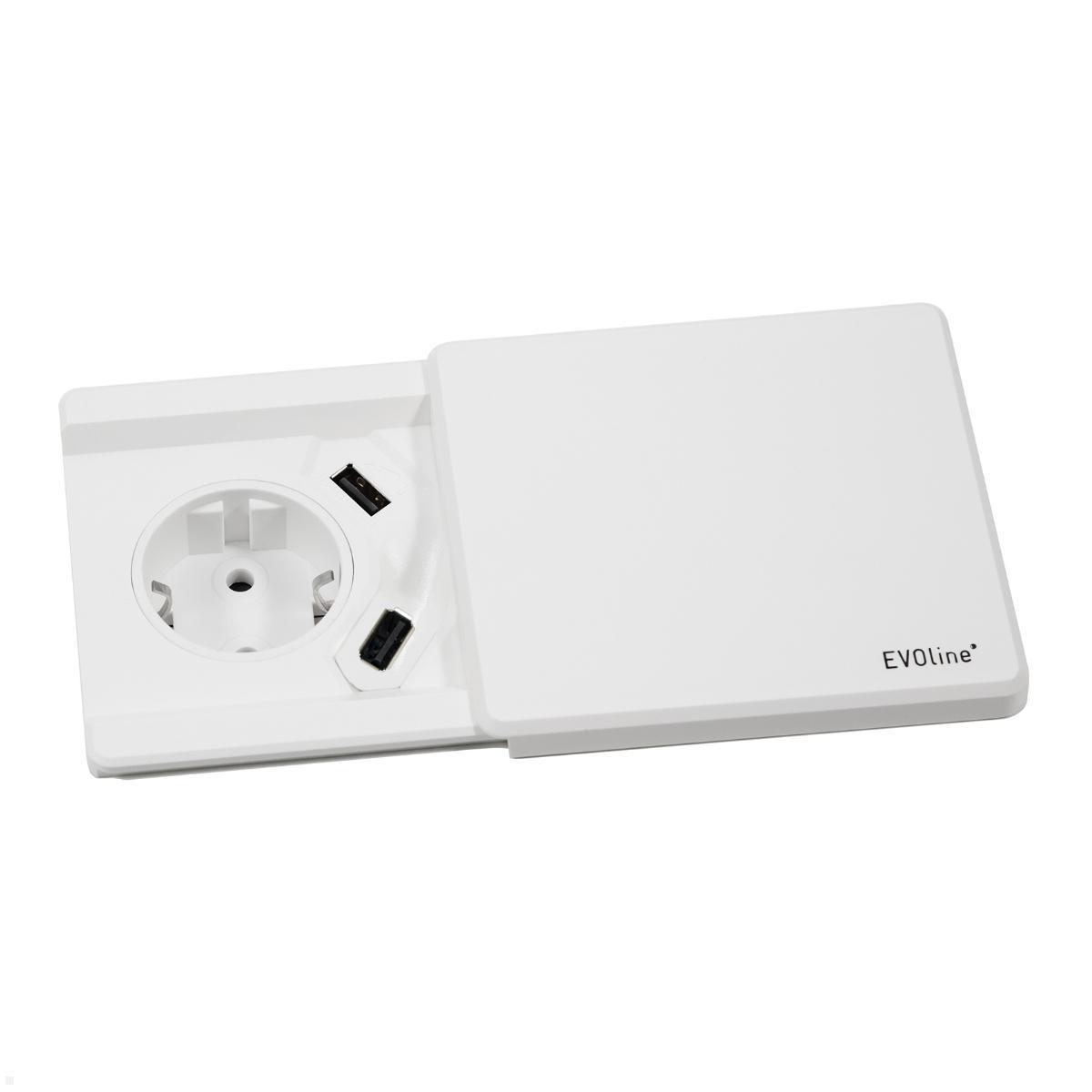 Einbausteckdose USB-A USB-C Quickcharger - UP Steckdose für Unterputzdose  60mm