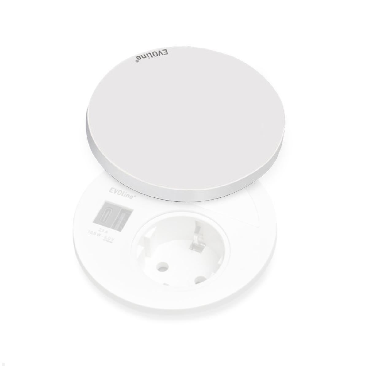 EVOline Circle80 Zubehör Hide Deckel für Einbausteckdosen, weiß EVOline Circle80 Zubehör Hide Deckel für Einbausteckdosen, weiß