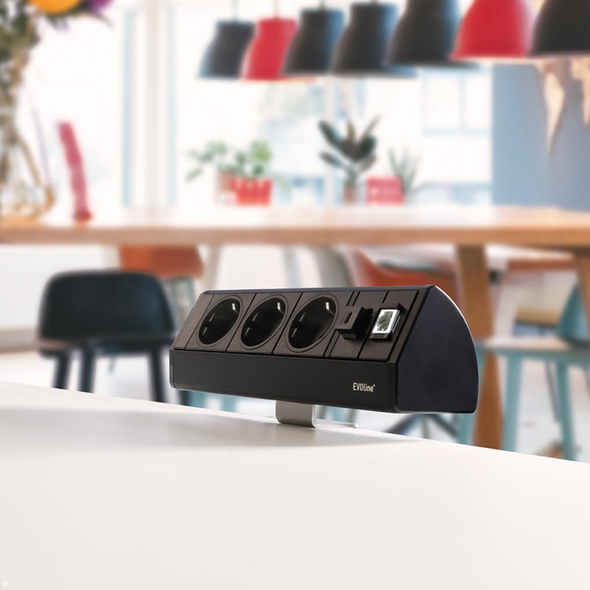 EVOline Zubehör Befestigungszwinge für Dock 18 - 25 mm, Edelstahl, Anwendungsbeispiel EVOline Zubehör Befestigungszwinge für Dock 18 - 25 mm, Edelstahl, Anwendungsbeispiel