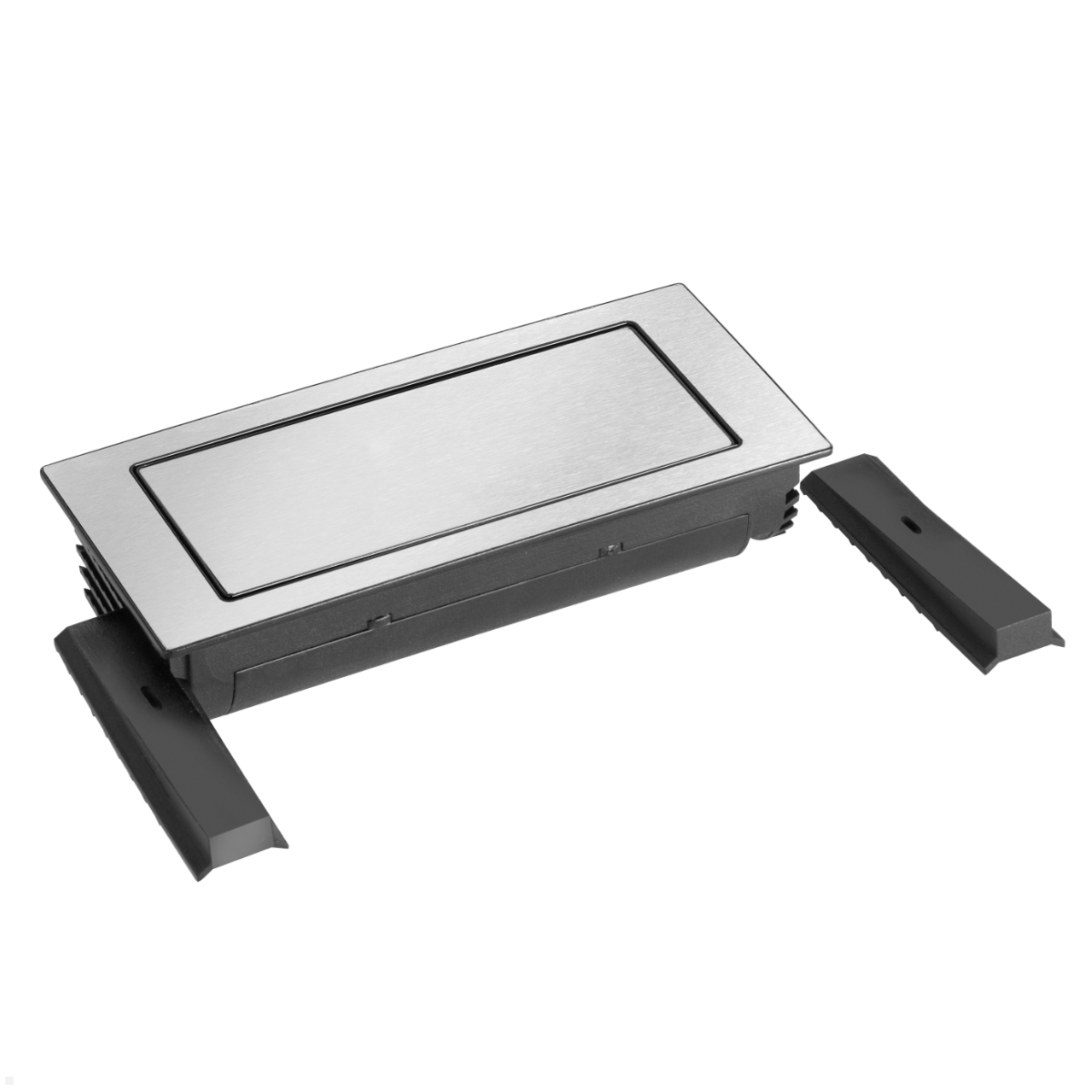 EVOLine BackFlip Cuisine 2x Steckdose mit USB-C Charger Edelstahl gebürstet