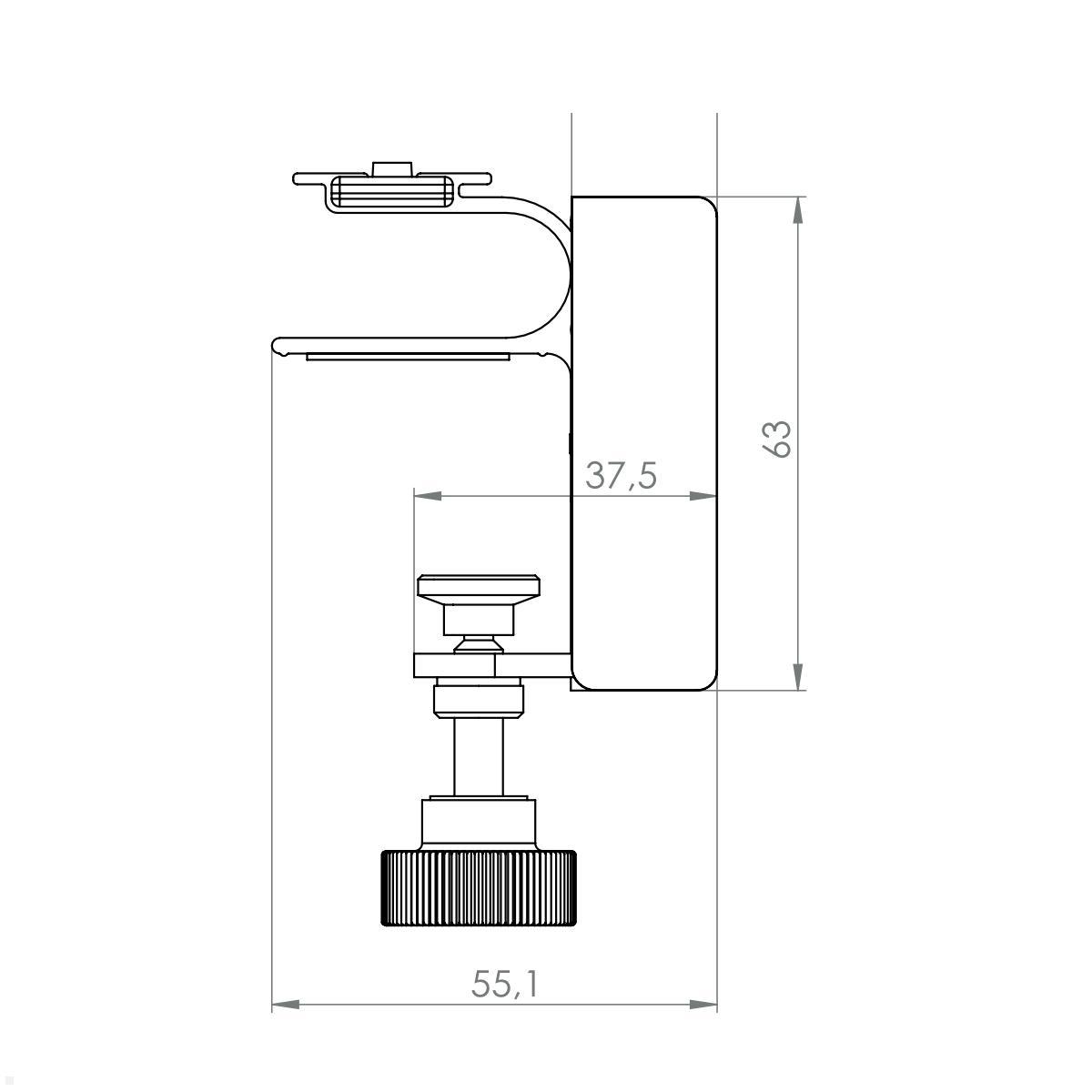 EVOline Zubehör Quicklock PRO 150 mm mittel technische Zeichnung EVOline Zubehör Quicklock PRO 150 mm mittel technische Zeichnung