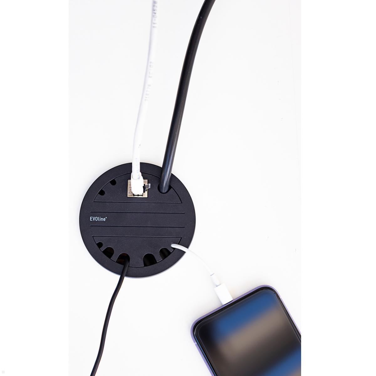 EVOline Circle80 Access Kabeldurchlass mit zwei Öffnungen, opt. Zubehör EVOline Circle80 Access Kabeldurchlass mit zwei Öffnungen, opt. Zubehör