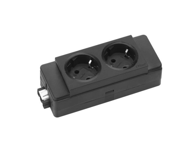 EVOline Express Typ 910 Steckdosenleiste 2x Steckdose, schwarz GST18 EVOline Express Typ 910 Steckdosenleiste 2x Steckdose, schwarz GST18