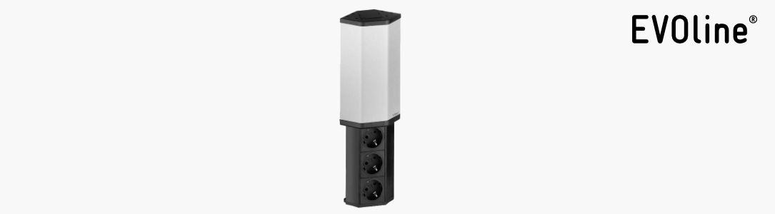 EVOline V-Port Steckdosenleiste Tischanschlussfeld EVOline V-Port Steckdosenleiste Tischanschlussfeld