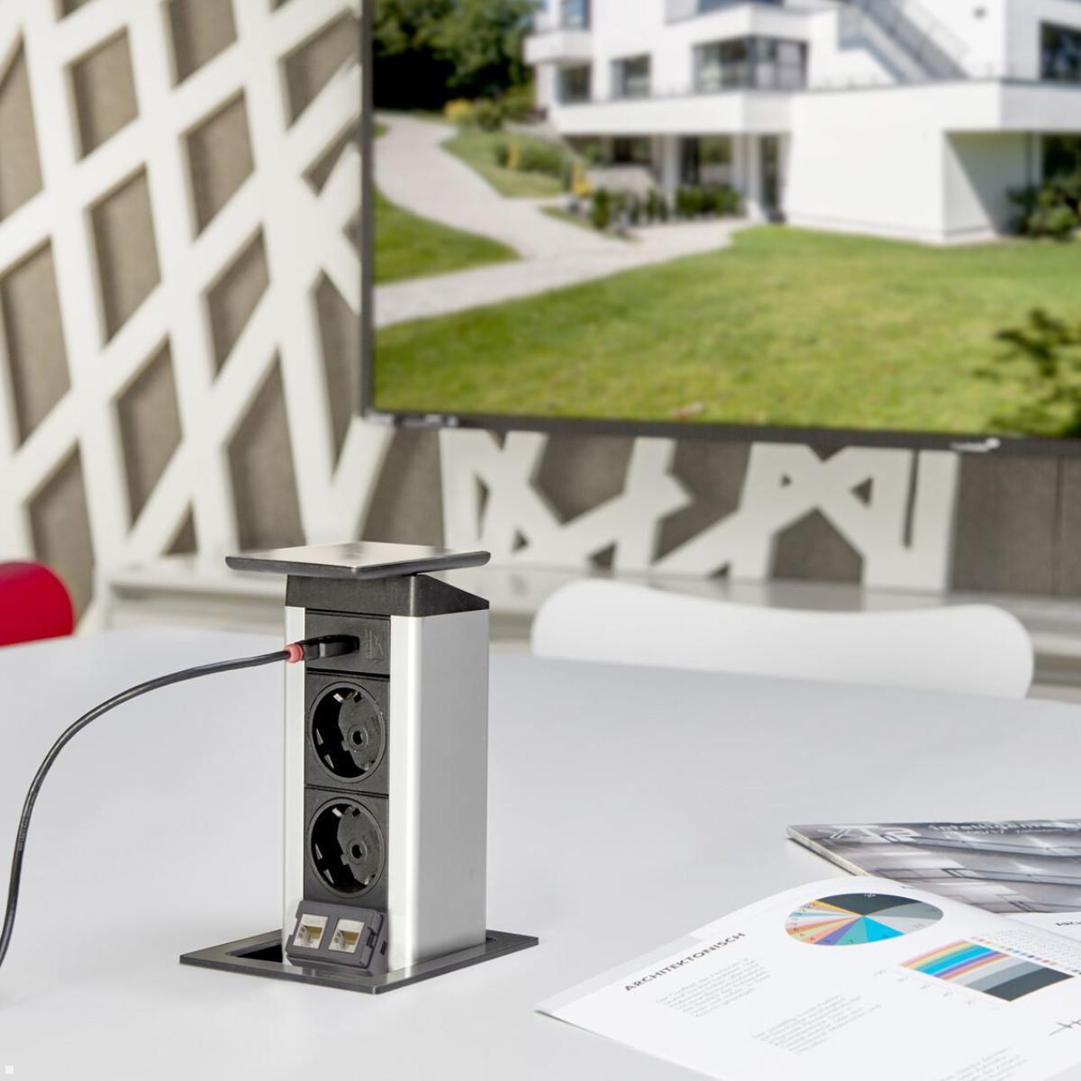 EVOline Port Push 2-fach Einbausteckdose, Anwendung EVOline Port Push 2-fach Einbausteckdose, Anwendung