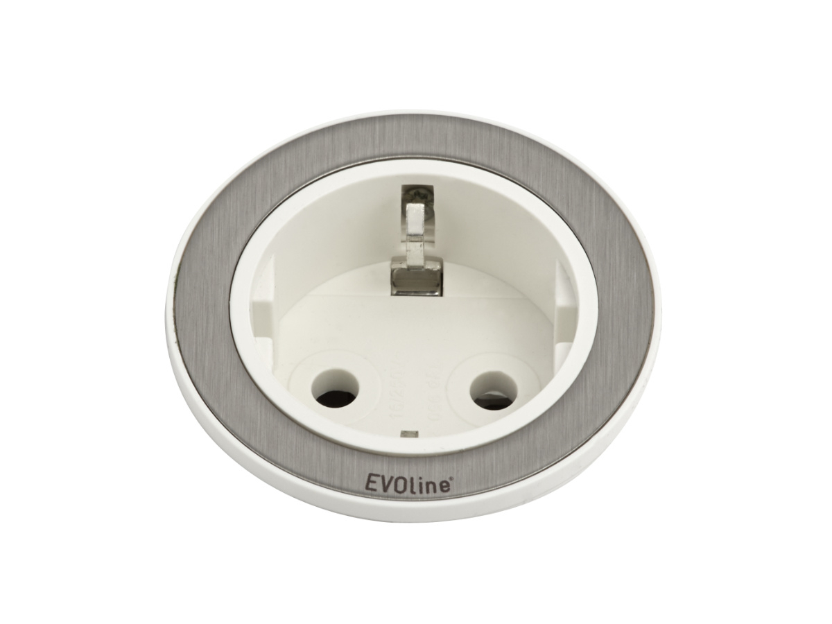 EVOline One Einbausteckdose USB, Gehäuse & Zierring schwarz