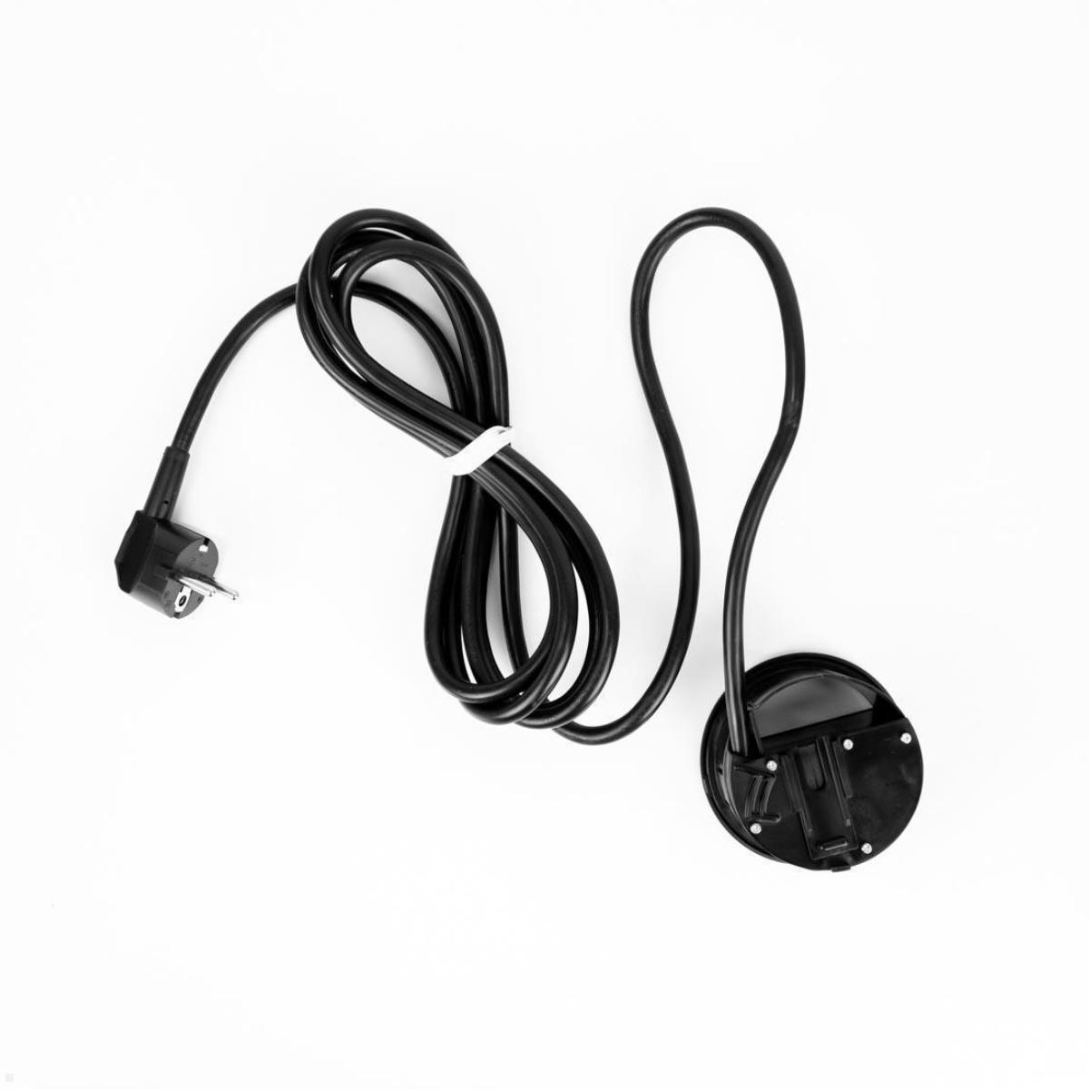 EVOline Circle80 Einbausteckdose mit USB-Charger C/C und DisQ Induktion-Charger, Rückseite Steckdose EVOline Circle80 Einbausteckdose mit USB-Charger C/C und DisQ Induktion-Charger, Rückseite Steckdose