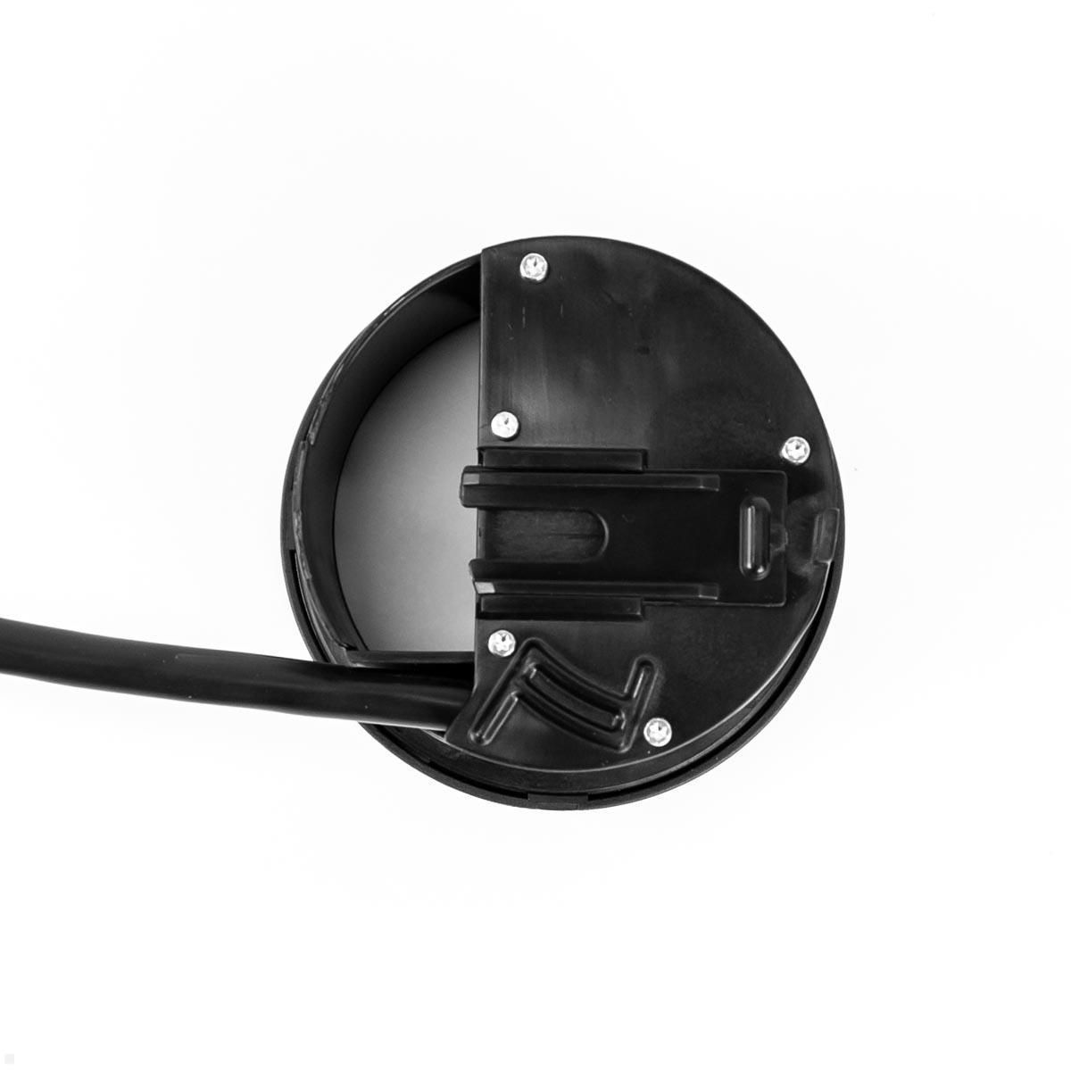 EVOline Circle80 Einbausteckdose mit USB-Doppelcharger A/C, Blende USB 3.0, Rückansicht EVOline Circle80 Einbausteckdose mit USB-Doppelcharger A/C, Blende USB 3.0, Rückansicht