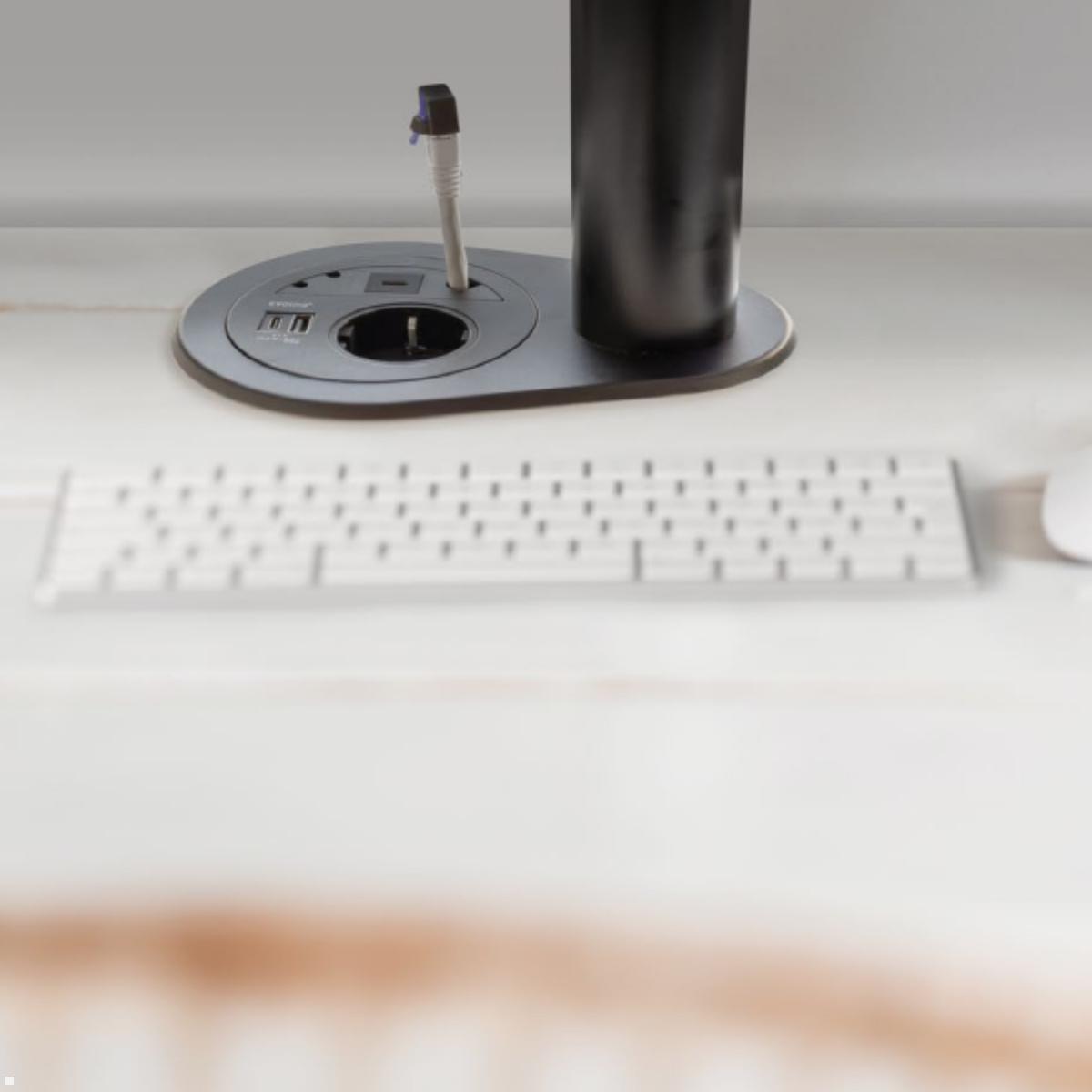 EVOline Circle80 Zubehör Monitorplatte - Verbindung einer Durchschraubbefestigung, Anwendung EVOline Circle80 Zubehör Monitorplatte - Verbindung einer Durchschraubbefestigung, Anwendung