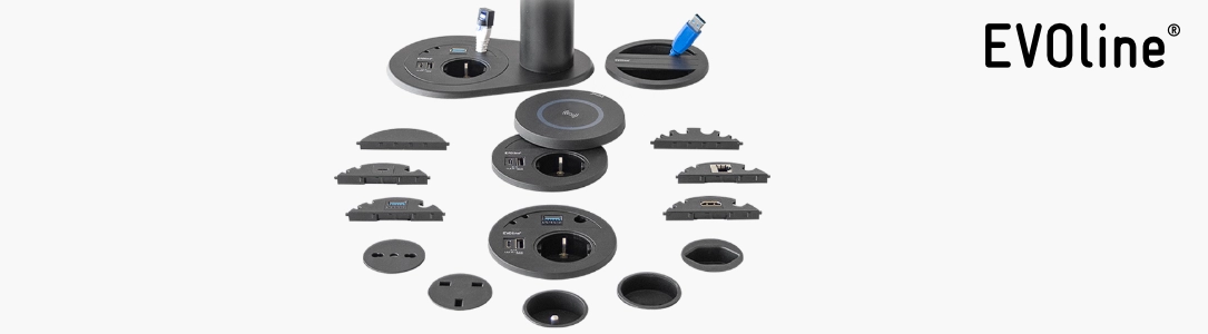 EVOline Circle 80 Einbausteckdose USB