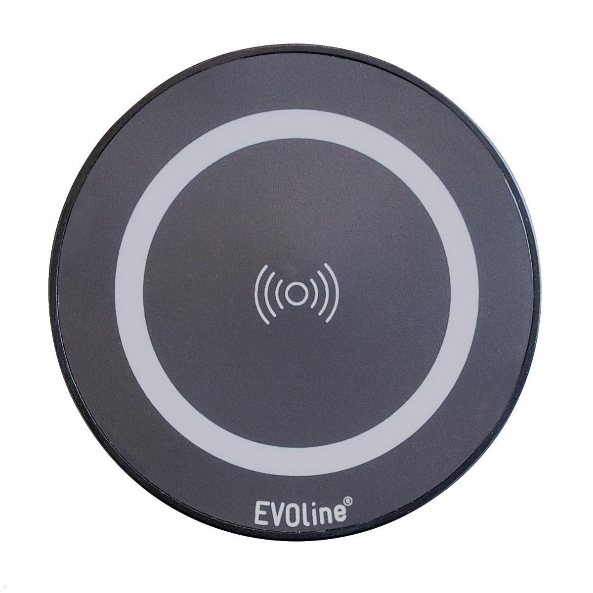 EVOline Wall DisQ drahtloses Ladepad, schwarz (159909141100), kabelloses Qi Wireless Charging