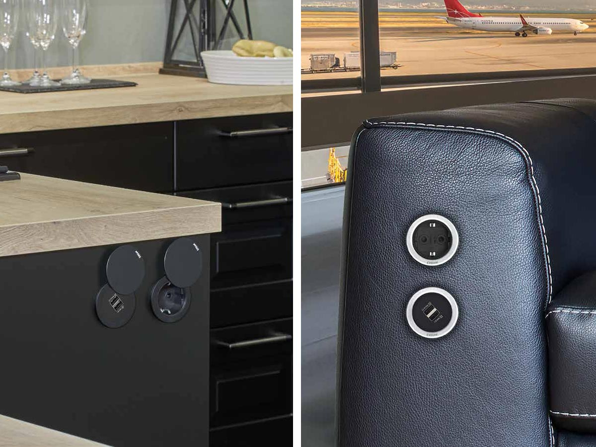 Evoline Port pop-up inbouwstekkerdoos Evoline Port pop-up inbouwstekkerdoos