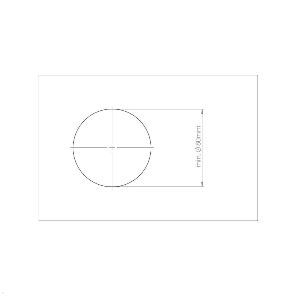 EVOline Square80 Einbausteckdose mit 1x USB-C, 1x CAT6 Buchse, schwarz, Durchmesser