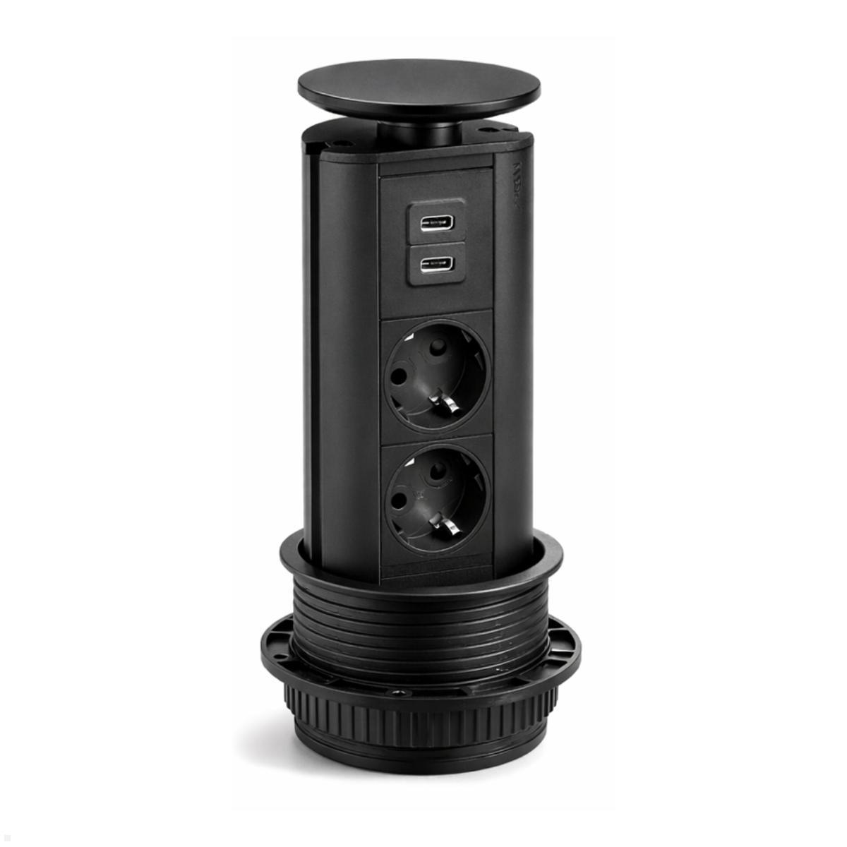 EVOline Port Steckdose 2-fach mit 2x USB-C Charger