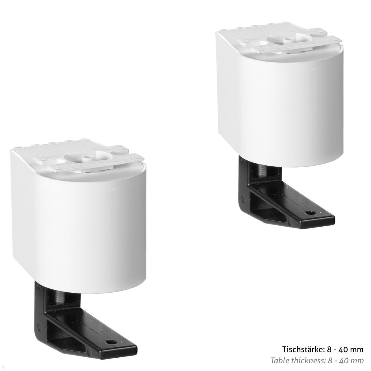 EVOline Zubehör 2x Befestigungszwinge für Dock 8 - 40 mm, weiß EVOline Zubehör 2x Befestigungszwinge für Dock 8 - 40 mm, weiß