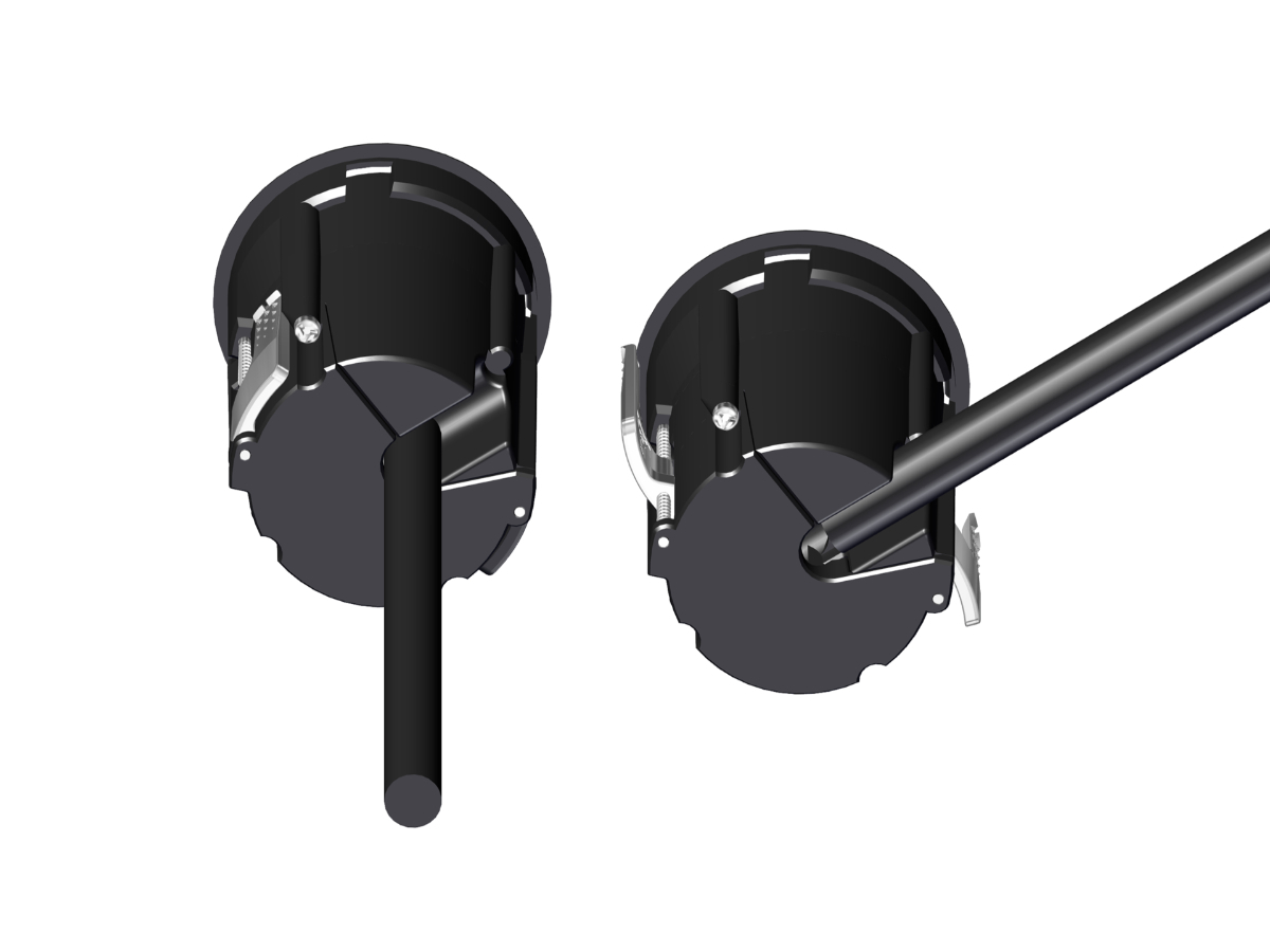 EVOline One Einbausteckdose Kabeleingang EVOline One Einbausteckdose Kabeleingang