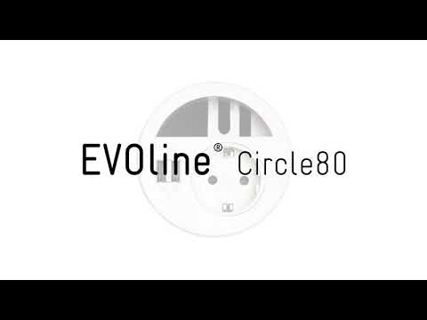 EVOline Circle80 Einbausteckdose mit USB-Doppelcharger A/C, Blende, schwarz
