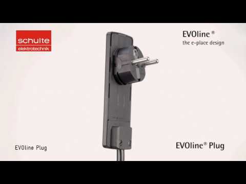 EVOline PlugFix Flachstecker mit 1,5m Kabel VDE-Kupplungsdose schwarz
