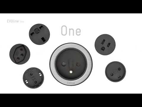 EVOline One USB-Charger A/C mit Deckel weiß, Edelstahleinleger