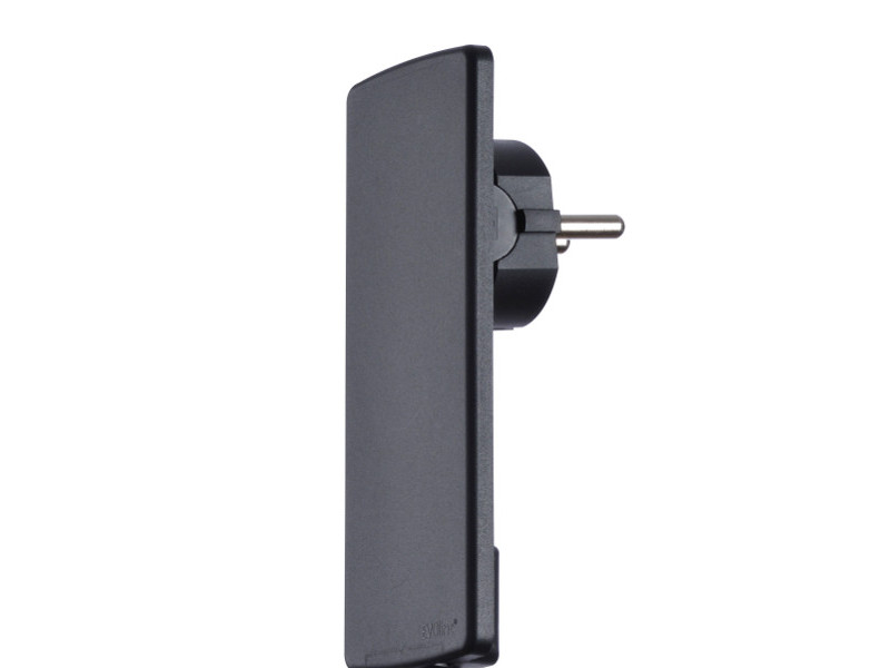 EVOline Plug flacher Stecker Flachstecker schwarz